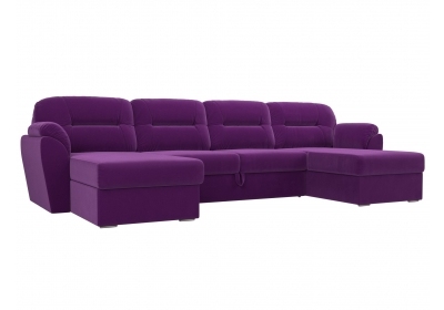 П-образный диван Бостон Микровельвет Фиолетовый