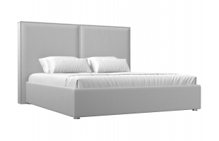 Интерьерная кровать Аура 160 Экокожа Белый