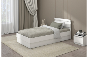 Кровать Хилтон 0,9м белый текстурный