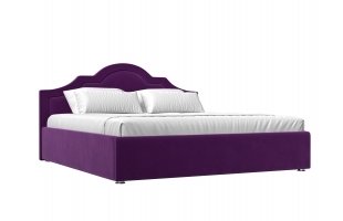 Интерьерная кровать Афина 160 Микровельвет Фиолетовый