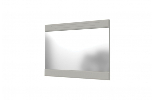 Зеркало Олимп с декоративными планками холодный серый/фисташковый