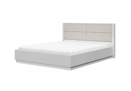 Кровать Вива 1,4м белый/белый глянец/платина