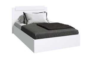 Кровать Эко 1,2м белый гладкий