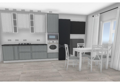 Готовая кухня Орлеан 2,7м Кантри белый/Кантри серый