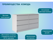 Комод Мальм 6 ящиков Белый
