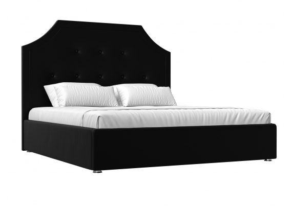 Интерьерная кровать Кантри 160 Экокожа Черный