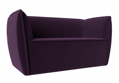 Прямой диван Бергамо 2-х местный Велюр Фиолетовый