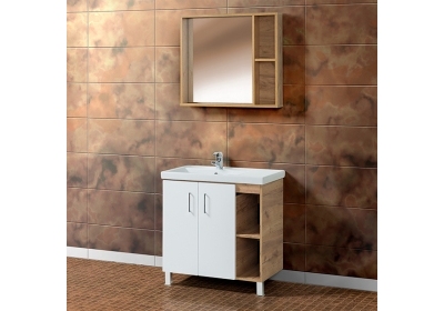 Набор мебели для ванной «Акваль Лофт», 80 см. В2.5.01.8.0.1