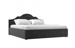Интерьерная кровать Афина 160 Велюр Серый