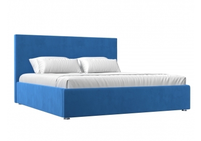 Интерьерная кровать Кариба 180 Велюр Голубой