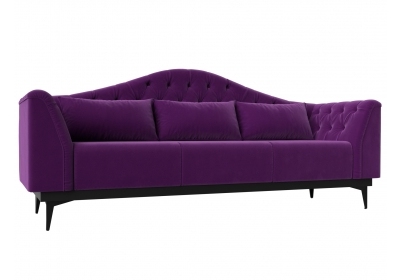 Прямой диван Флорида Микровельвет Фиолетовый