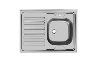 Мойка кухонная UKINOX STD800.600 ---5C 0RS чаша справа (стальной/нержавеющая сталь)