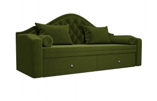 Прямой диван софа Сойер Микровельвет Зеленый