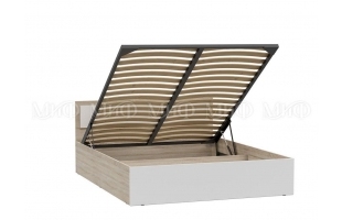 Кровать Мартина 1,6м дуб сонома/белый глянец с подъемным механизмом 