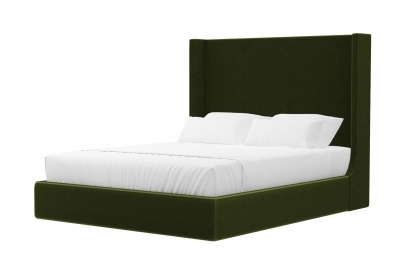 Интерьерная кровать Ларго Микровельвет Зеленый
