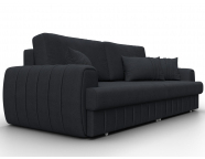 Диван прямой Лига-057 НПБ Замша JOLY 16 темно-серый
