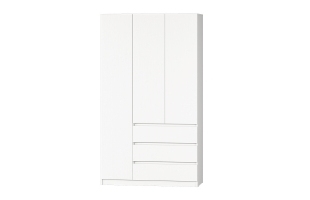 Шкаф 3-створчатый Хилтон №2 белый текстурный