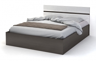 Кровать Вегас 1,4м венге/белый глянец