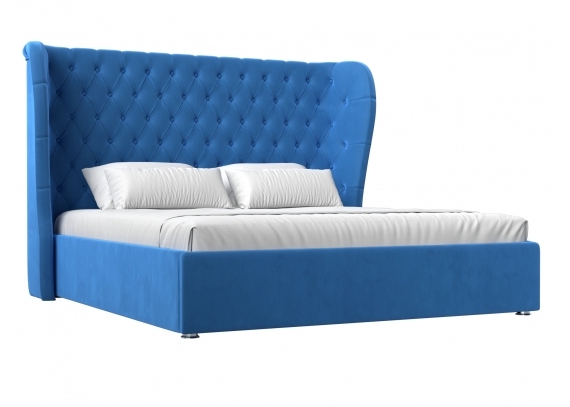 Интерьерная кровать Далия 160 Велюр Голубой