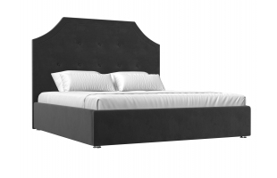 Интерьерная кровать Кантри 160 Велюр Серый