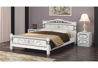 Кровать Карина-5 0,9 белый жемчуг