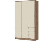 Шкаф 3-створчатый Рейн ШК-02 Кашемир/Дуб крафт табачный