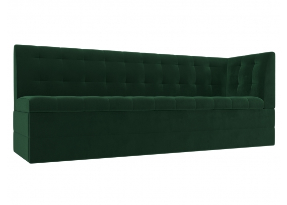 Кухонный диван Бриз с углом справа Велюр Зеленый