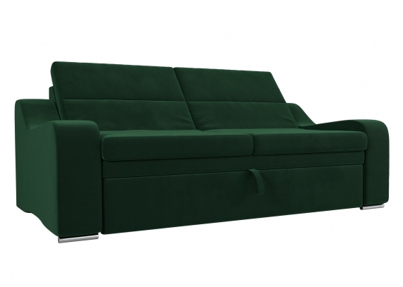 Прямой диван Медиус Велюр Зеленый