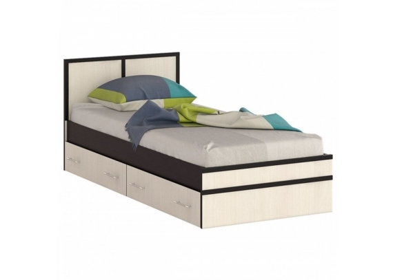 Кровать Сакура Баер 0,9м венге/лоредо с ящиками