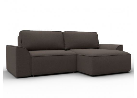 Диван угловой Лига-048 НПБ Рогожка Амур 05 коричневый