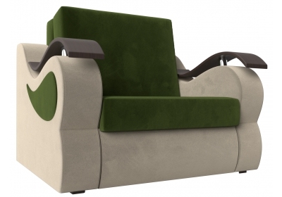 Кресло-кровать Меркурий 80 Микровельвет Зеленый\Бежевый