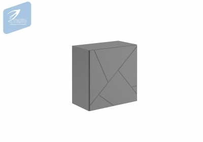 Шкаф навесной ШН-002 Гранж (Д.600) Серый шифер/Графит софт