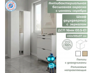Шкаф двухдверный с зеркалом Варма 105 белый