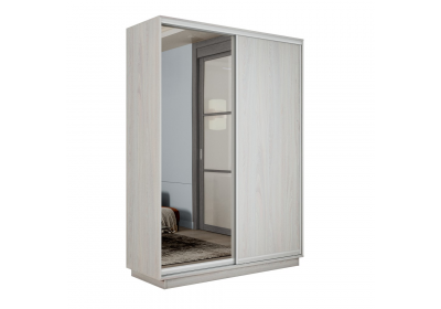 Шкаф-купе Экспресс-2 1600х2200х600 Ясень анкор светлый (ДСП/зеркало)