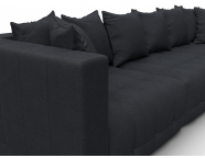 Диван прямой Лига-052 НПБ Лонг Замша JOLY 16 темно-серый
