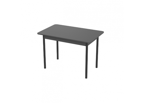Стол кухонный Лион-1 подстолье прямое графит/черный