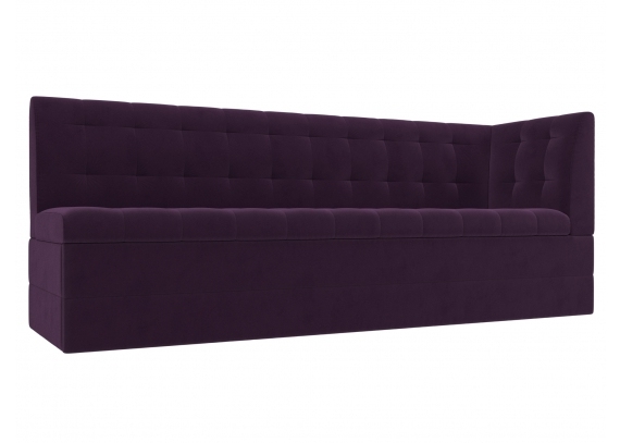 Кухонный диван Бриз с углом справа Велюр Фиолетовый