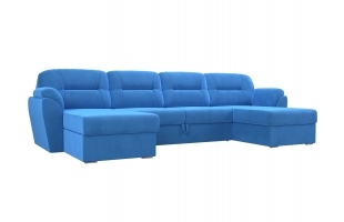 П-образный диван Бостон Велюр Голубой
