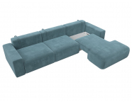 Диван угловой Лига-036 НПБ Классик Лонг правый угол Велюр SEVEN 113 бирюзовый