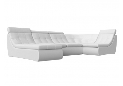 П-образный модульный диван Холидей Люкс Экокожа Белый