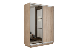 Шкаф-купе Экспресс-2 1600х2200х600 Сонома (ДСП/зеркало)