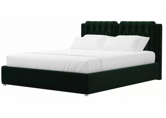 Интерьерная кровать Камилла Велюр Зеленый