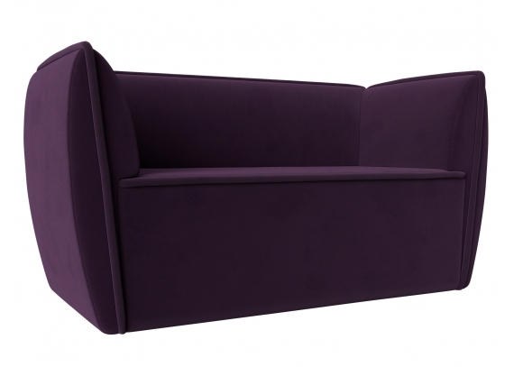 Прямой диван Бергамо 2-х местный Велюр Фиолетовый