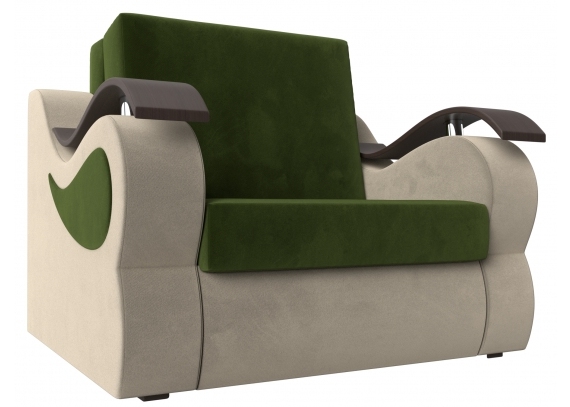 Кресло-кровать Меркурий 60 Микровельвет Зеленый\Бежевый