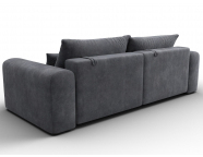 Диван прямой Лига-056 НПБ Велюр BRUT 16 темно-серый