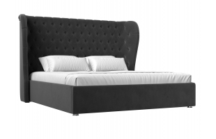 Интерьерная кровать Далия 160 Велюр Серый
