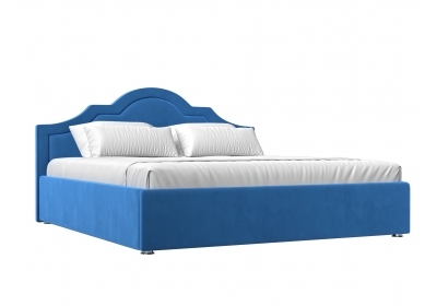 Интерьерная кровать Афина 160 Велюр Голубой