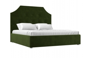 Интерьерная кровать Кантри 160 Микровельвет Зеленый