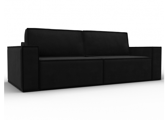 Диван прямой Куба Микровельвет Черный