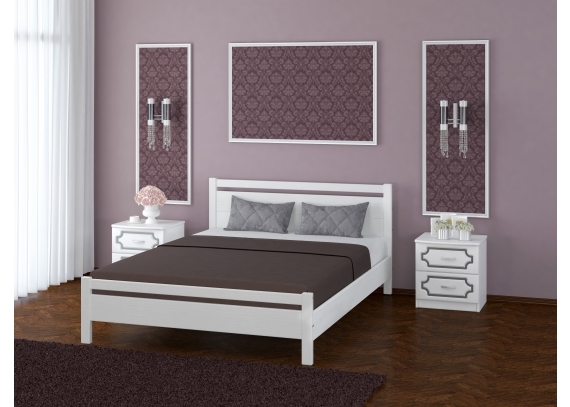 Кровать Вероника-1 1,2 Белый античный
